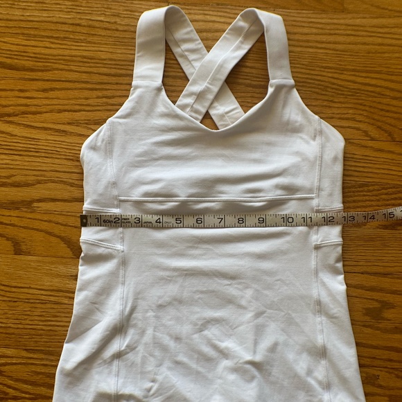 lululemon athletica Tops - Lululemon White Push UR Limits Tank Top - Size 4